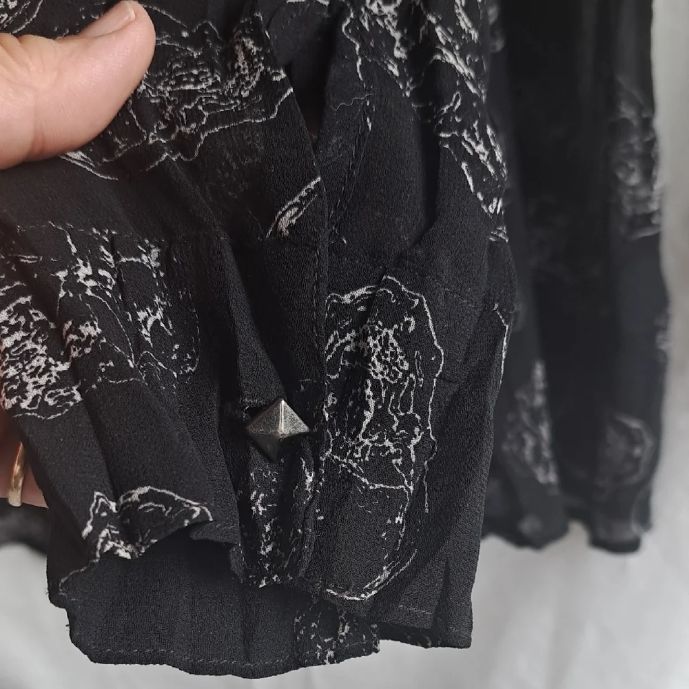 Black Sheer Women's Blouse - Picture 3 of 8